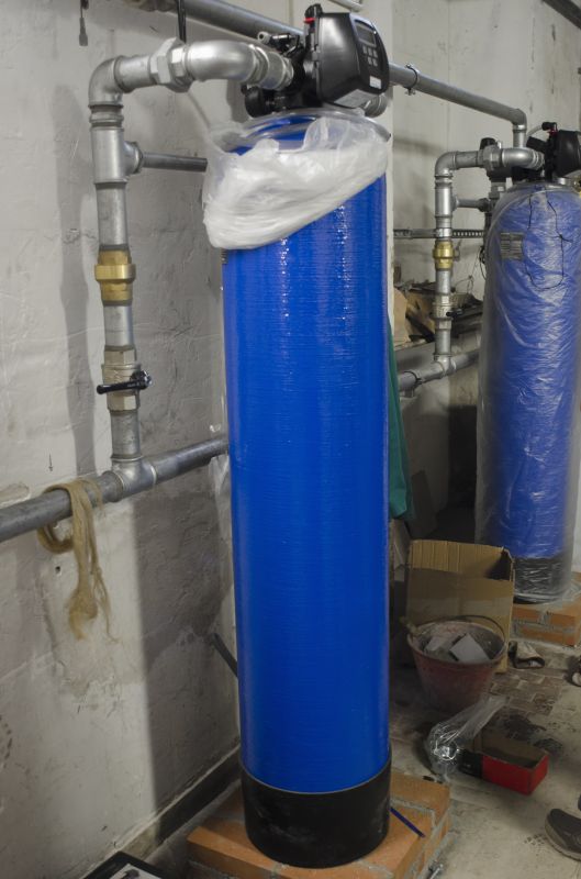 Water Softener System Connected to Plumbing